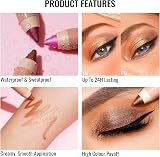 Oulac Glitter Eyeshadow Pencil 01 Vanilla Shimmer Cream Long Lasting Waterproof view 5