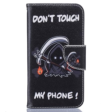 ISAKEN Kompatibel mit Samsung Galaxy S5 Hülle, PU Leder Brieftasche Geldbörse Handyhülle Tasche Case Schutzhülle mit Standfun