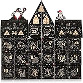 GWHOLE Advent Calendar Box to Fill 2025, 24 Days Christmas & Halloween Countdown Box, Black Stackable Decorative Gift Box for DIY Christmas Surprises & Holiday Décor