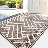 OLANLY Indoor Door Mat, 32x20 Inch, Dirt Resistant and Absorbent, Non-Slip Rubber Backing Floor Mats, Easy Clean Low-Profile Doormat for Entryway, Front Door, and Inside Entrance, Brown