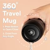 Moon 360° Travel Mugs Leakproof Insulated Stainless Steel 450ml Black view 2