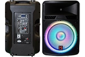 MR. DJ 18" PA DJ 4000 Watts Max Power Active Speaker Built-in Battery/Bluetooth/Amplifier/SD/USB/FM Radio