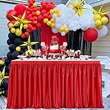 Table Skirt Rectangle Round Table Cover 14ft Red