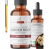 Pura Herba Ginger Root Liquid Drops &ndash; &ndash; Organic Ginger Extract Tincture &ndash; Vegan, Sugar-Free, Alcohol-Free Herbal Supplement