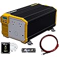 Krieger 3000 Watts Power Inverter 12V to 110V, Modified Sine Wave Car Inverter, Dual 110 Volt AC Outlets, Hardwire Kit, DC to