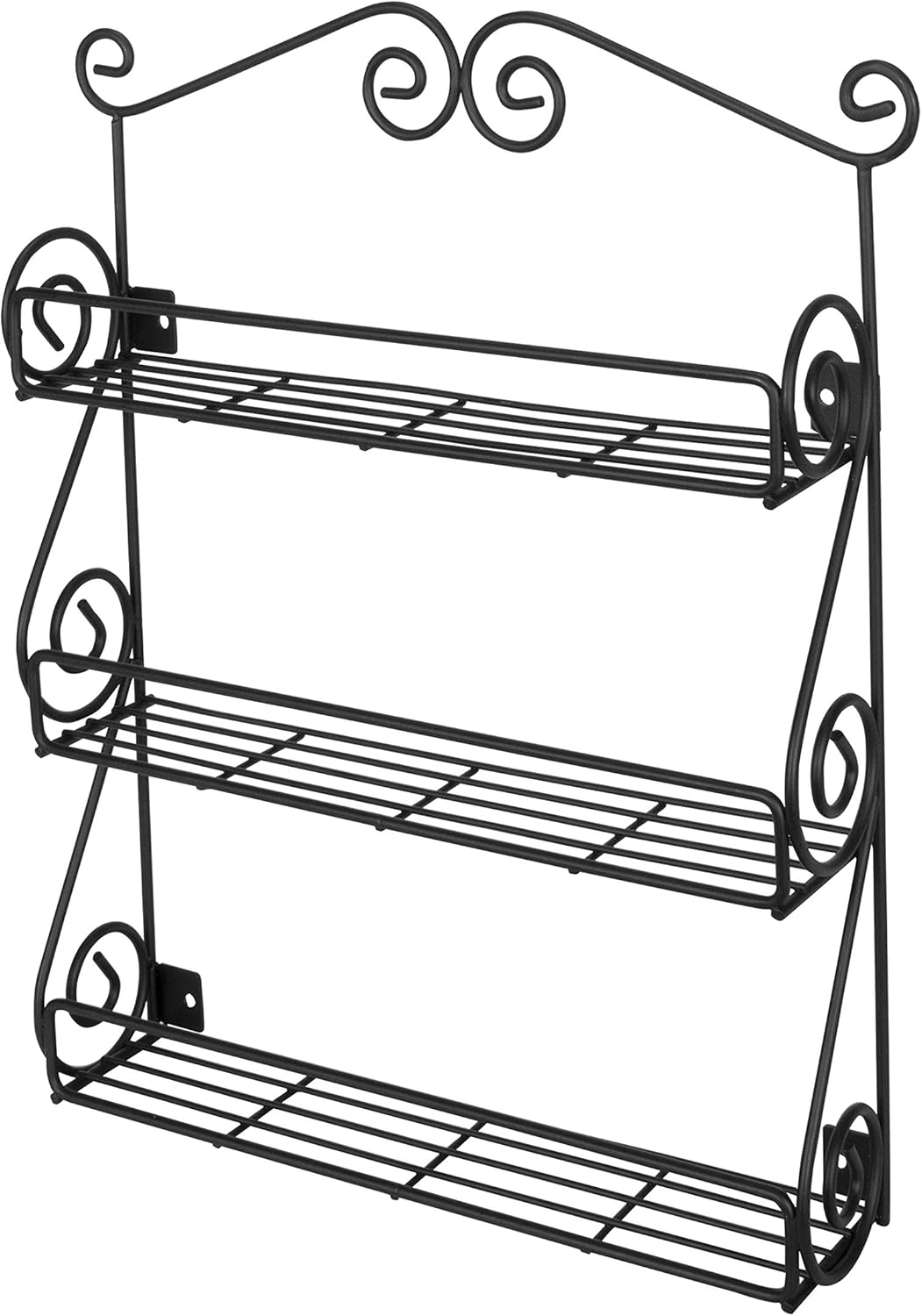 aldi white cabinet on Amazon Com Spectrum Diversified Scroll Wall Mounted Traditional Spice Rack Organizer For Cabinet Kitchen 3 Tier Beauty Nail Polish Home Kitchen