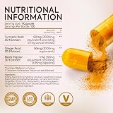 Oxford Origins Advanced Turmeric and Black Pepper Capsules 120 UK Made view 8