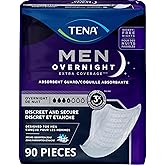 TENA Incontinence Guards, Overnight Absorbency & Advanced Odor Protection, Incontinence Guards for Men, 90 ct