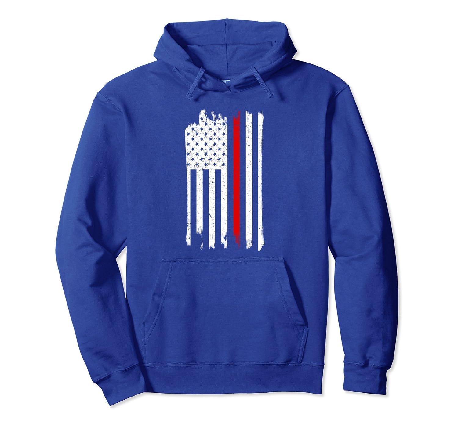 American Flag Red Line USA Patriot 4th of July Hoodie-anz