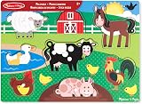 Melissa & Doug Farm Animals Peg Boards Educational Wooden Puzzles view 3