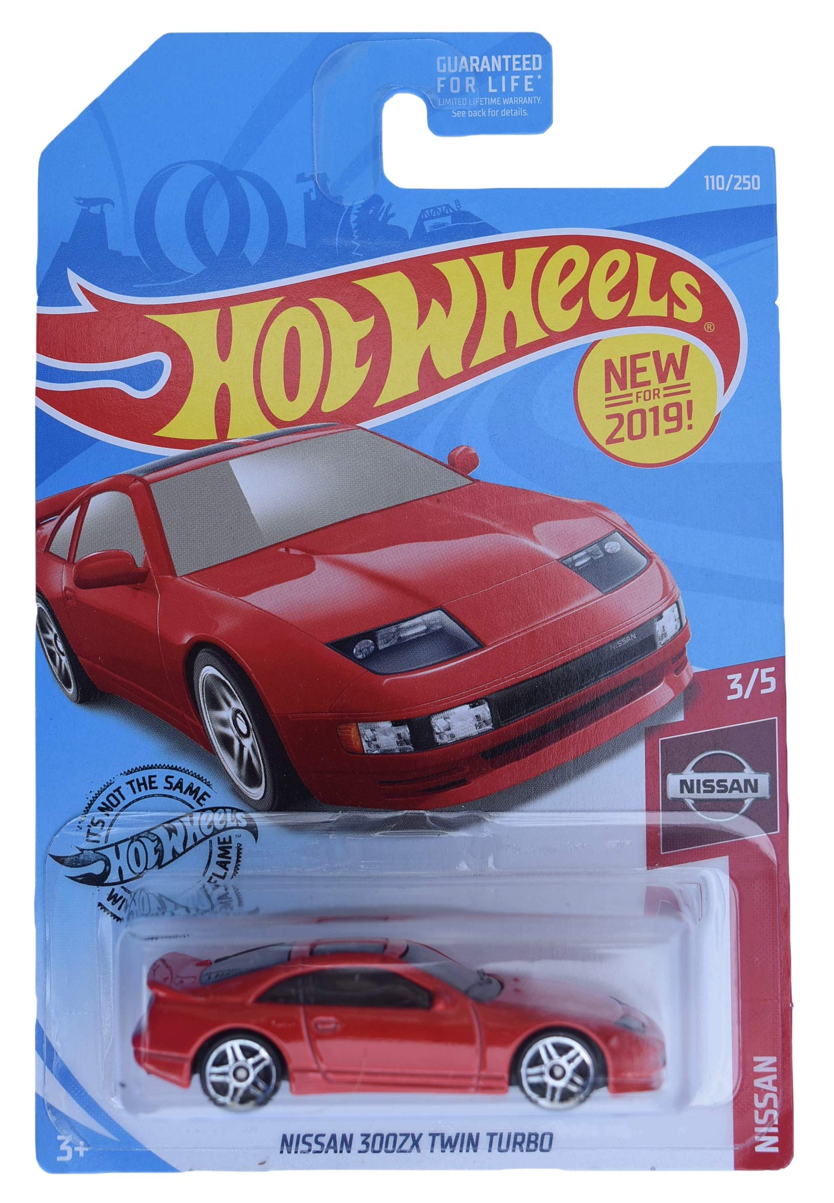 Hot Wheels Nissan Series 3/5 Nissan 300ZX Twin Turbo 110/250, red