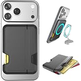 Smartish MagSafe Wallet, Side Hustle Vault, RFID Card Holder, Black | Magnetic Credit Card Holder, Holds 4 Cards, RFID Blocking Sleeve, Slim Metal Cell Phone Wallet, Sticks to Mounts for iPhone