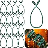 Zhengmy 16 Pcs 20 Inches Christmas Garland Ties Christmas Decorative Twist Ties for Banister Reusable and Flexible Twist for 