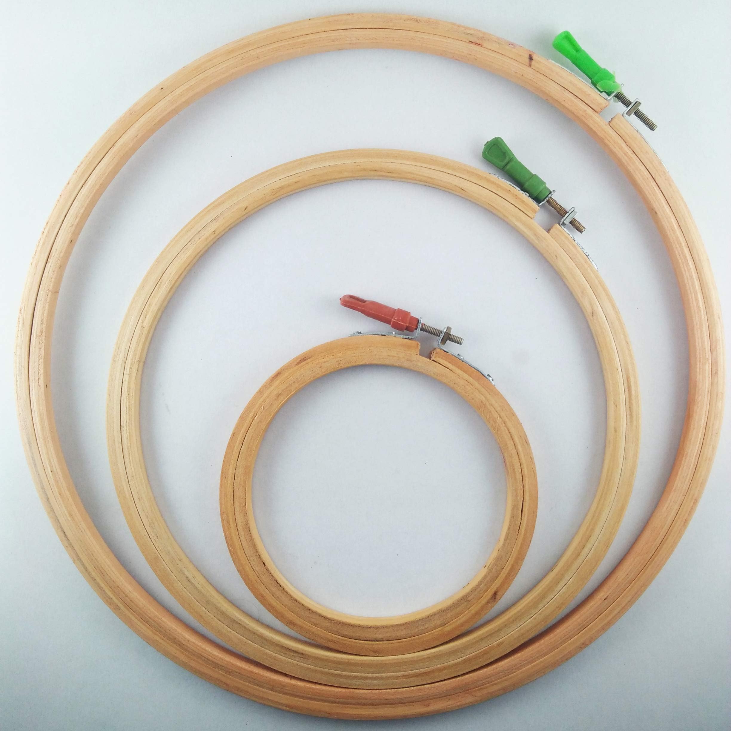 UCC Products Finetage Wooden Embroidery Ring Frame Hoop for Crafters and Designers (9-12 Inch) - Set of 5
