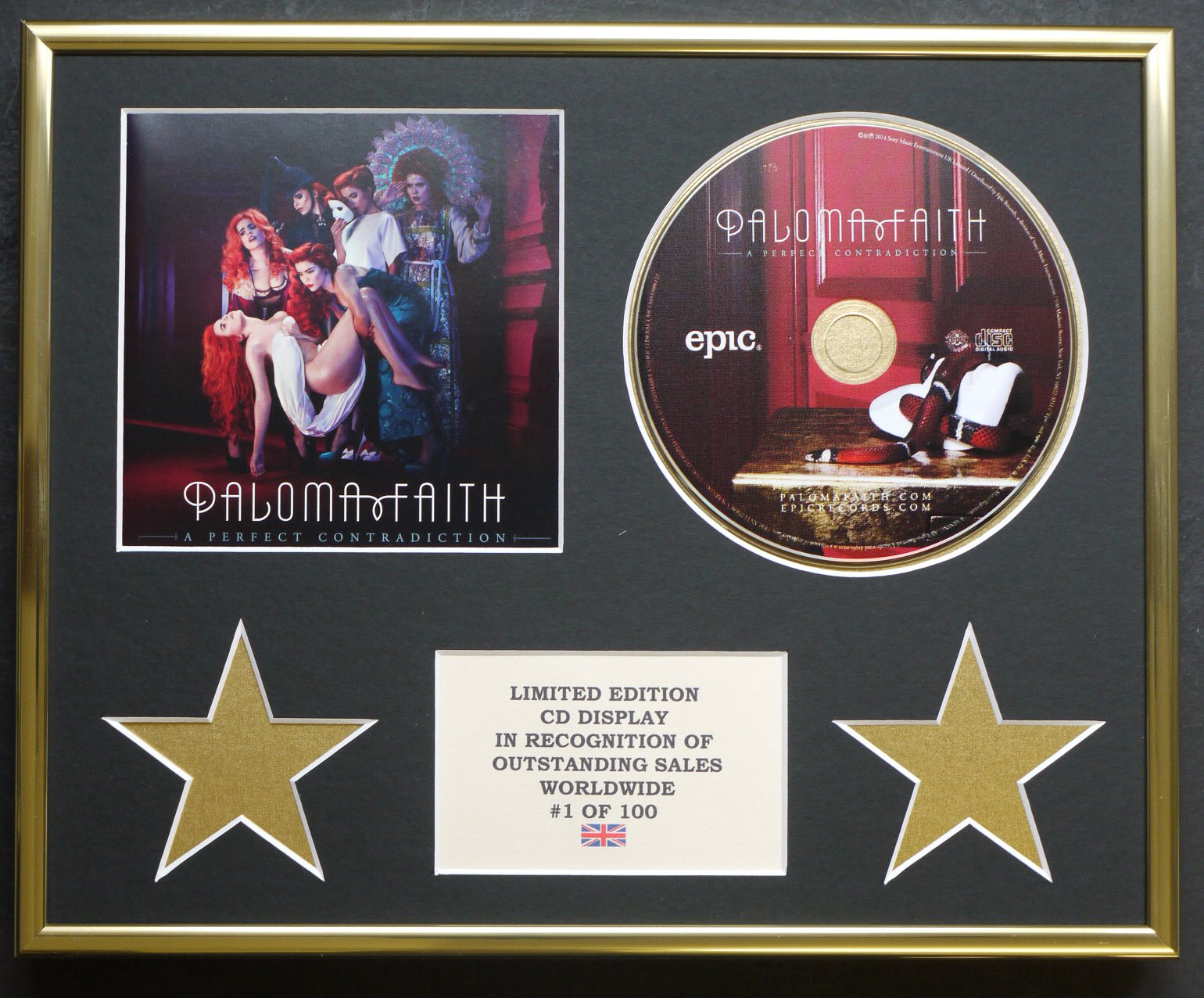 PALOMA FAITH/CD DISPLAY/LIMITED EDITION/COA/A PERFECT CONTRADICTION
