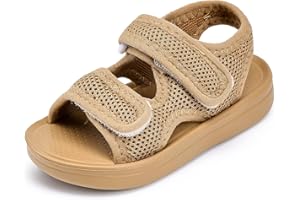 GUAGUA PRINCE Toddler Sandals for Boys and Girls,Non-Slip Water Shoes,Mesh Breathable Baby Walking Shoes