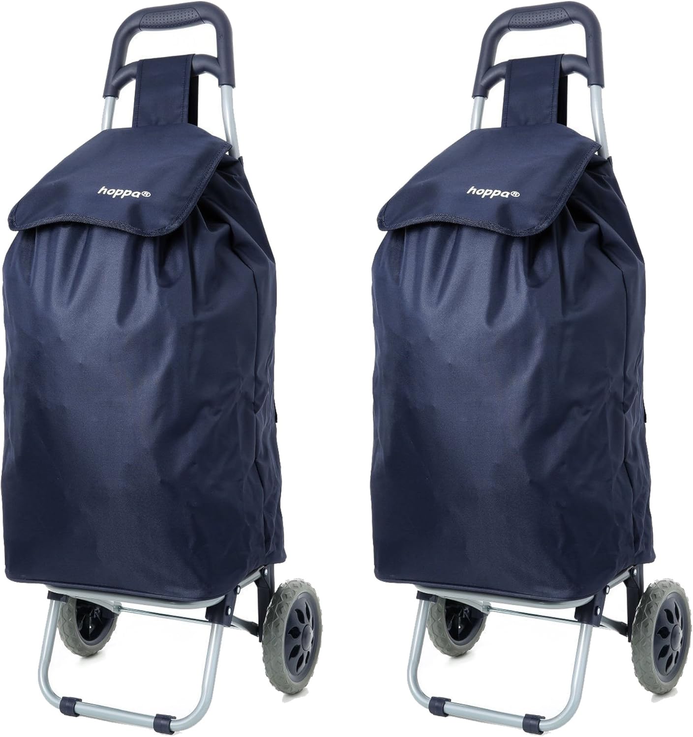 Set Of 2 Hoppa 23inch 2 Wheel Lightweight Wheeled Shopping Trolley Shopper Cart Large 47l Black Kitchen Storage Organisation Home Kitchen Springcanyonwsd Com