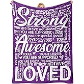 Hakumata Get Well Gifts for Women, Inspirational Hug Blanket for Her Him, Cancer Care/Breast Cancer/Feel Better/Thinking of You Gifts for Women Friend Sister Mom Grandma