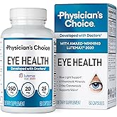 Physician's Choice Eye Health - Lutein, Zeaxanthin & Bilberry Extract - Supports Eye Strain, Dry Eyes, and Vision Health - 2 Award-Winning Clinically Proven Eye Vitamin Ingredients - Carotenoid Blend