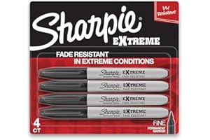 Sharpie Extreme Permanent Markers Fine Point Black 4 Count