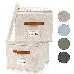 ZICOTO Decorative File Organizer Box Set of 2