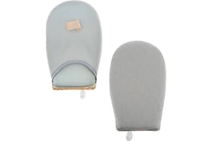 Andibro Garment Steamer Ironing Gloves, Heat Resistant Waterproof Ironing Mitt Anti steam Glove Mini Ironing Board Garment Steamer Accessories with Finger Loop for Clothes Steamers(grey)