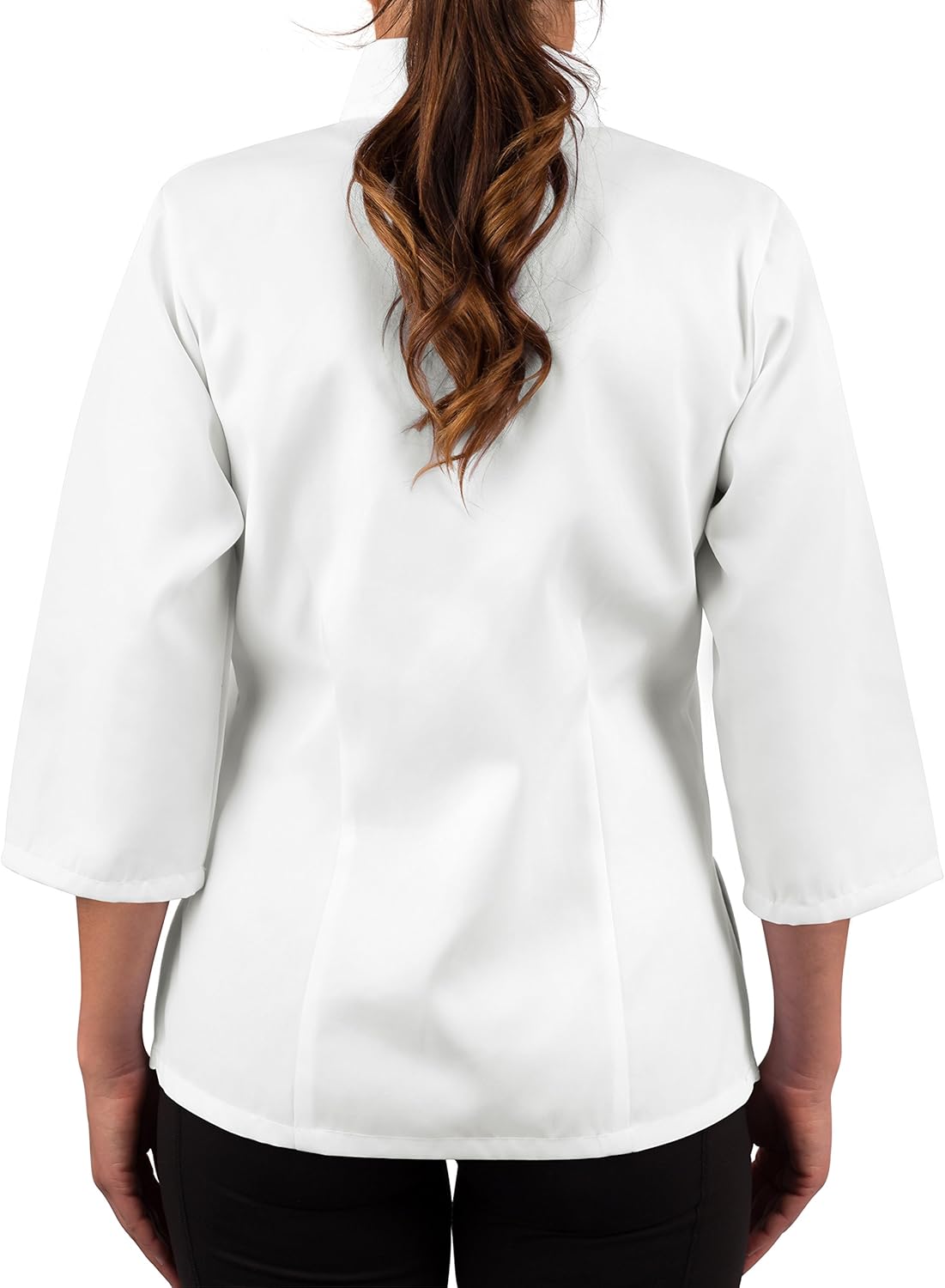 KNG Women's White Classic ¾ Sleeve Chef Coat: Clothing