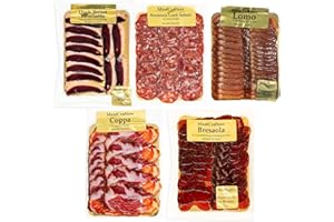 MEAT CRAFTERS MeatCrafters Date Night Charcuterie Meat Variety Box, Includes Fresh Sliced Duck Breast Prosciutto, Bresaola, Rosemary Lamb Salami, Lomo & Coppa (5 Total Items)