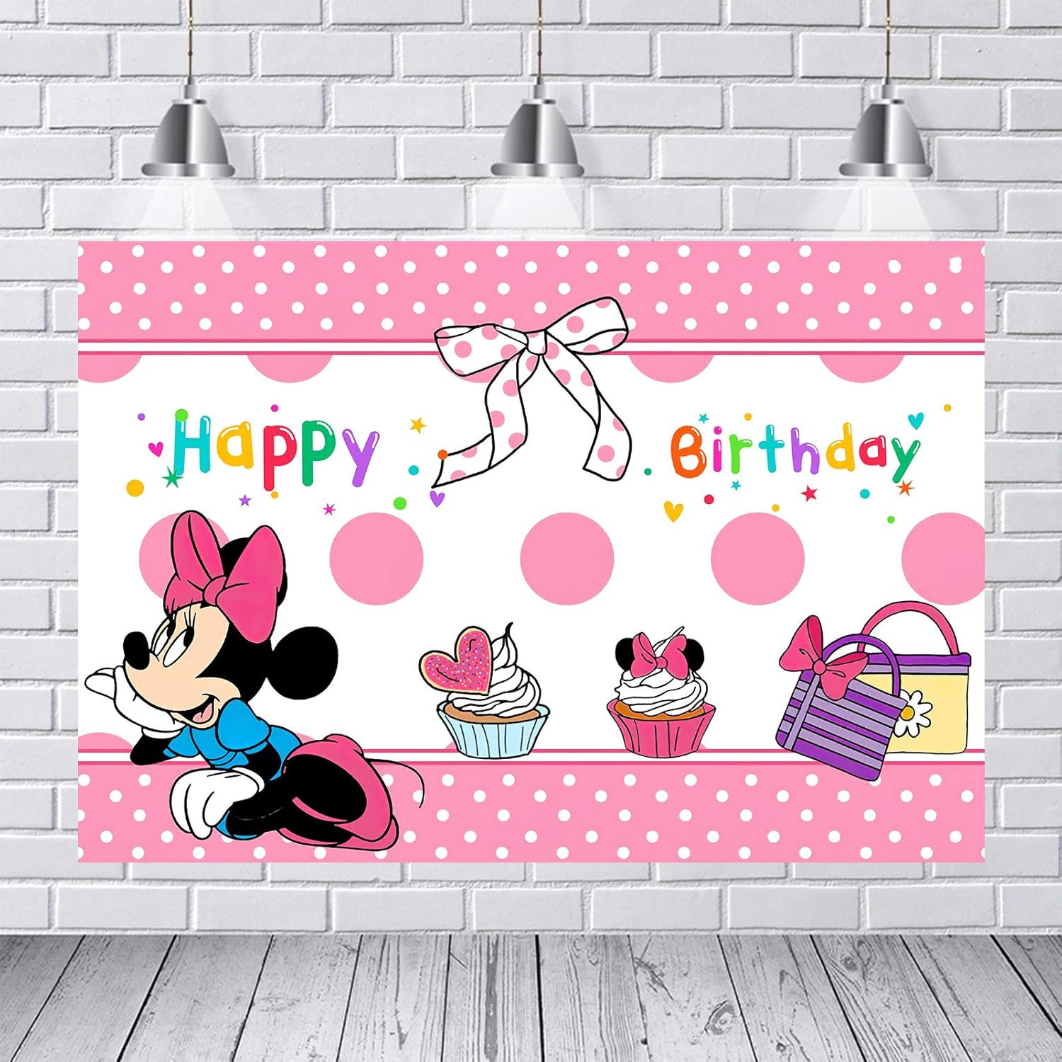 Disney Minnie Photo Backdrop for Girl Kids