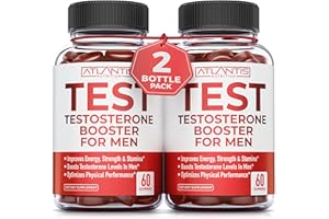 ATLANTIS NUTRITION Testosterone Booster For Men Gummies 2-Pack - Male Enhancement, Boosts Energy & Optimizes Physical Performance. Formulated with Tribulus, Horny Goat Weed, Saw Palmetto, Maca Root & More - 120 Gummies