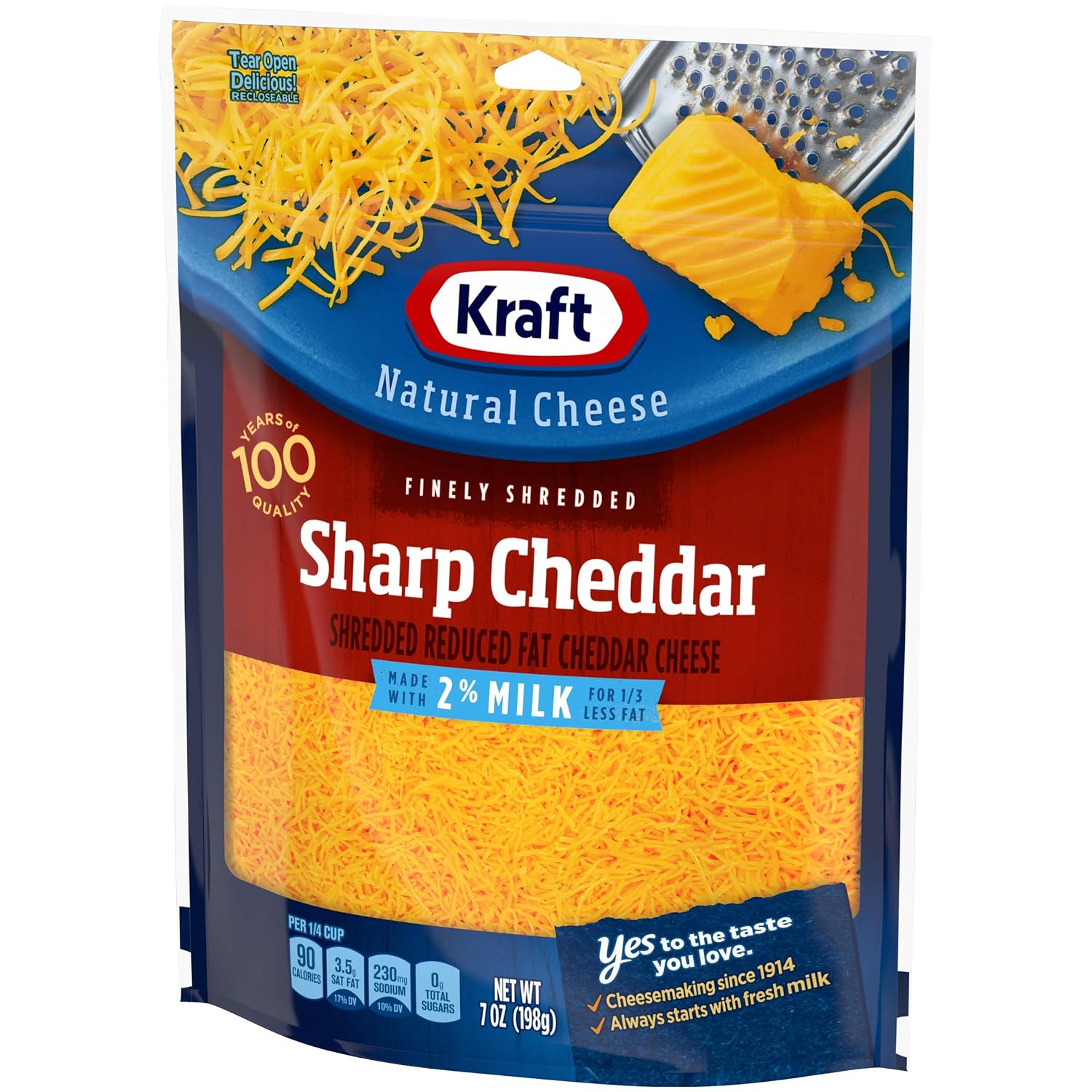 Cheddar Sharp 2% Milk Finely Shredded (021000024582)