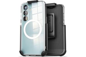Encased Belt Case for Samsung Galaxy S26 Plus with Phone Holster Clip (Compatible with MagSafe Qi2) - Crystal Clear