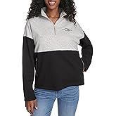 Tommy Hilfiger womens 1/4 Zip Mockneck Colorblock Fleece Sweatshirt
