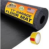 Armor All Garage Floor Mat 17' x 7'4", Waterproof Garage Flooring, USA Made | Absorbent, Premium Oil Spill Resistant Garage Pad for Under Car, Durable, Protects Surfaces, Includes Double Sided Tape