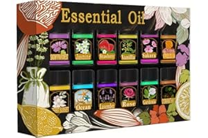 Essential Oil Set – 12 x 3ml Aromatherapy Oils Kit – Fragrance Oils for Diffusers, Humidifiers & Home Fragrance – Mini Starte