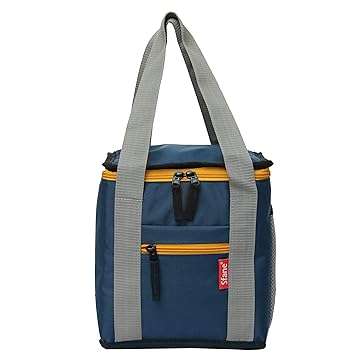 SFANE Blue Insulated Lunch Bag - Compact, Easy Wash, Smooth Zipper & Lightweight - Tote Bag
