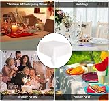 YAAVAAW 2Pc White Disposable Tablecloths 137x274 cm Plastic Dinner Covers view 6