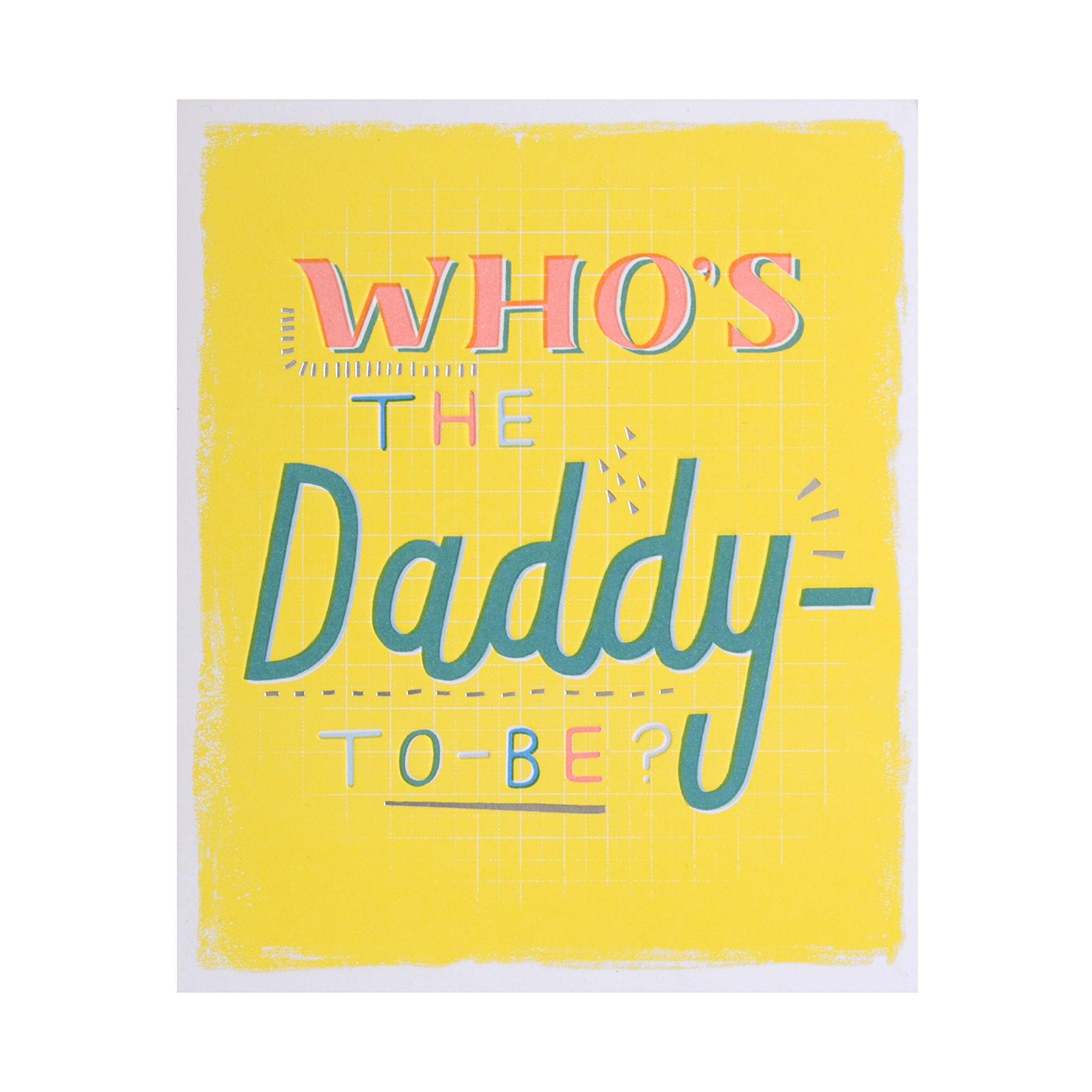 Daddy-to-Be Card from Hallmark - Contemporary Design with Neon Inks and Foil Details