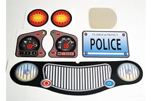 New Replacement Decals Fits Little Tikes Cozy Coupe II Ride on Black Police NL
