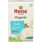Holle Organic Wholegrain Oat Cereal, 8 OZ | One 8 oz box of organic whole grain oat cereal for babies 6 months and older.