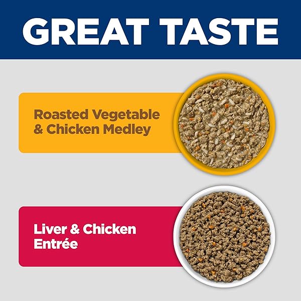 HILL’S SCIENCE DIET PERFECT WEIGHT, ADULT 1-6, WEIGHT MANAGEMENT SUPPORT, WET CAT FOOD, VARIETY PACK: LIVER & CHICKEN MINCED; CHICKEN STEW, 2.9 OZ. CANS, CASE OF 12