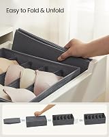 SONGMICS 8-Piece Underwear Drawer Organisers Set Slate Grey RUS08GY view 2