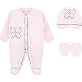 Lilax Baby Girl Jewels Crown Layette 3 Piece Gift Set