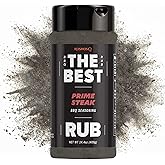 Kosmos Q The Best Prime Steak Rub, Bold BBQ Meat Dry Rub & Steak Seasoning with Garlic, Onion, Spices & Smoke Flavor, For Ribs, Pork Chops, Chuck Roast, Brisket & More, 14.4 Oz Shaker Bottle