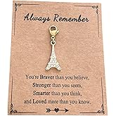 Gold Rhinestone Eiffel Tower Clip on Pendant Charms for keychain DIY Necklace and Bracelet