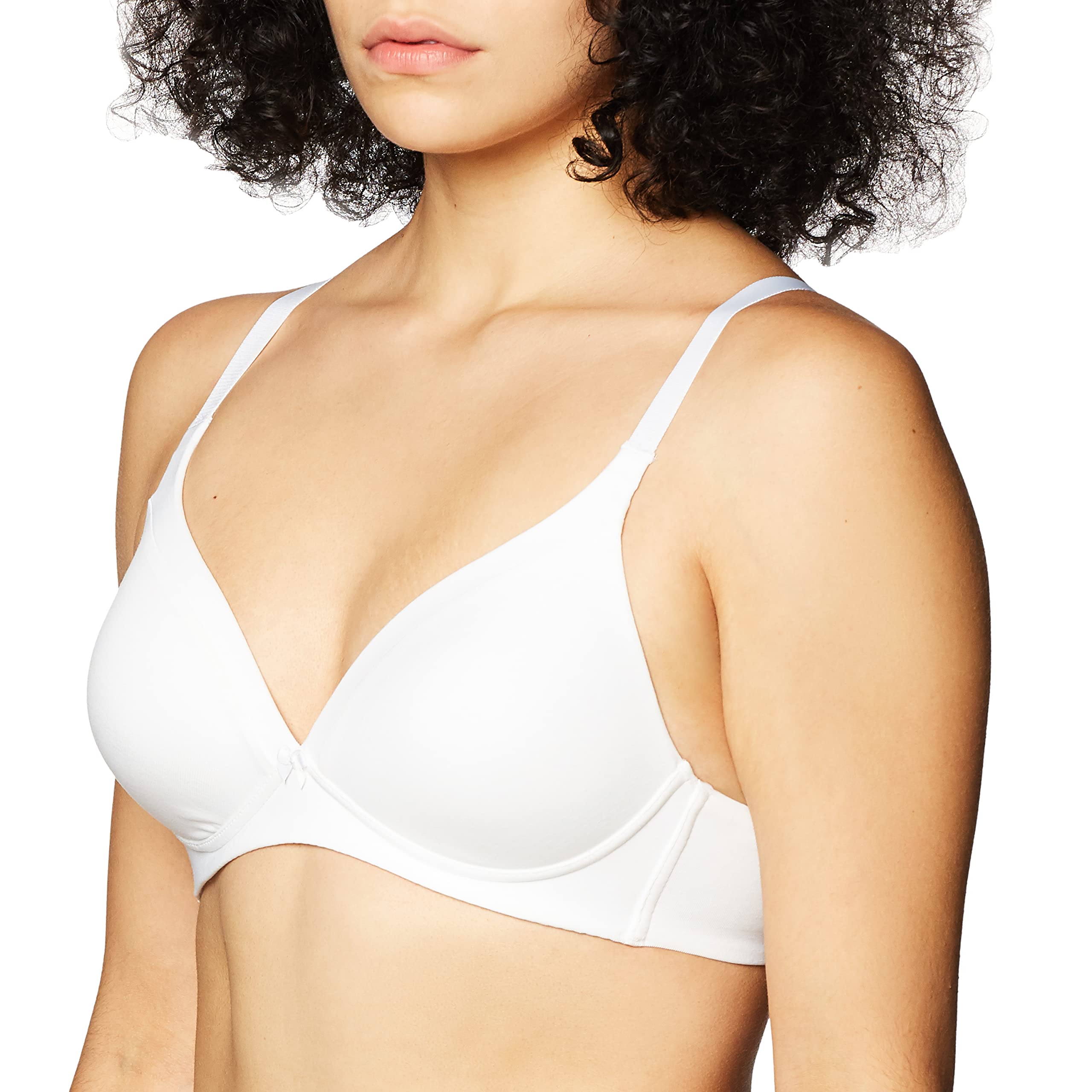 Warner’s Women’s Invisible Bliss Cotton Comfort Wireless Lift T-Shirt Bra RN0141A, White, 40C