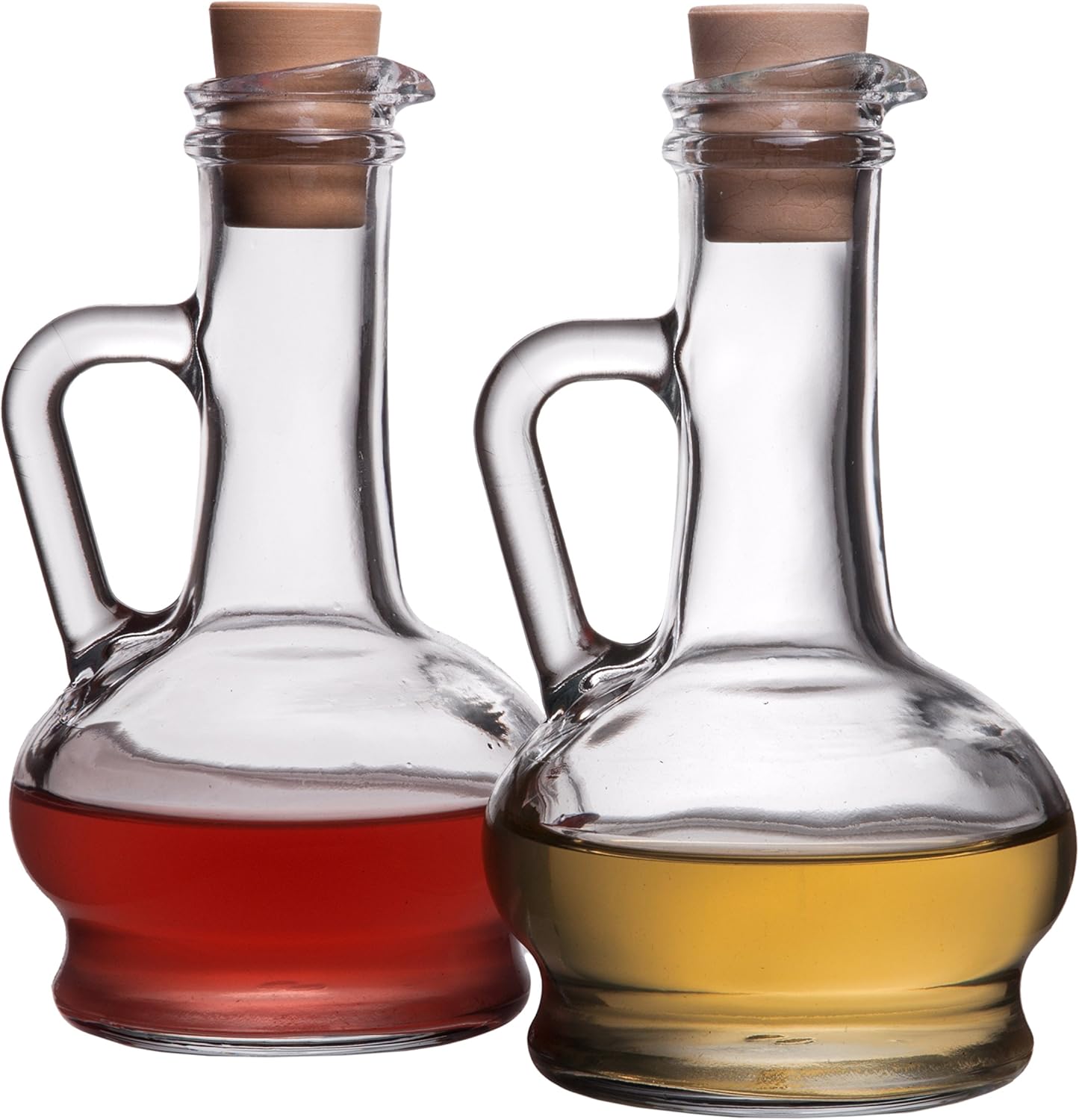 Red Co. Aura Oil and Vinegar Cruets, 8.75 oz - Set of 2 Bottles: Home & Kitchen