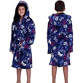 Hooded Plush Robe For Boys- Fluffy Winter PJ Robe With Pockets, Hoodie & Belt- Boys And Teens’ Ultra-Soft Bathrobe