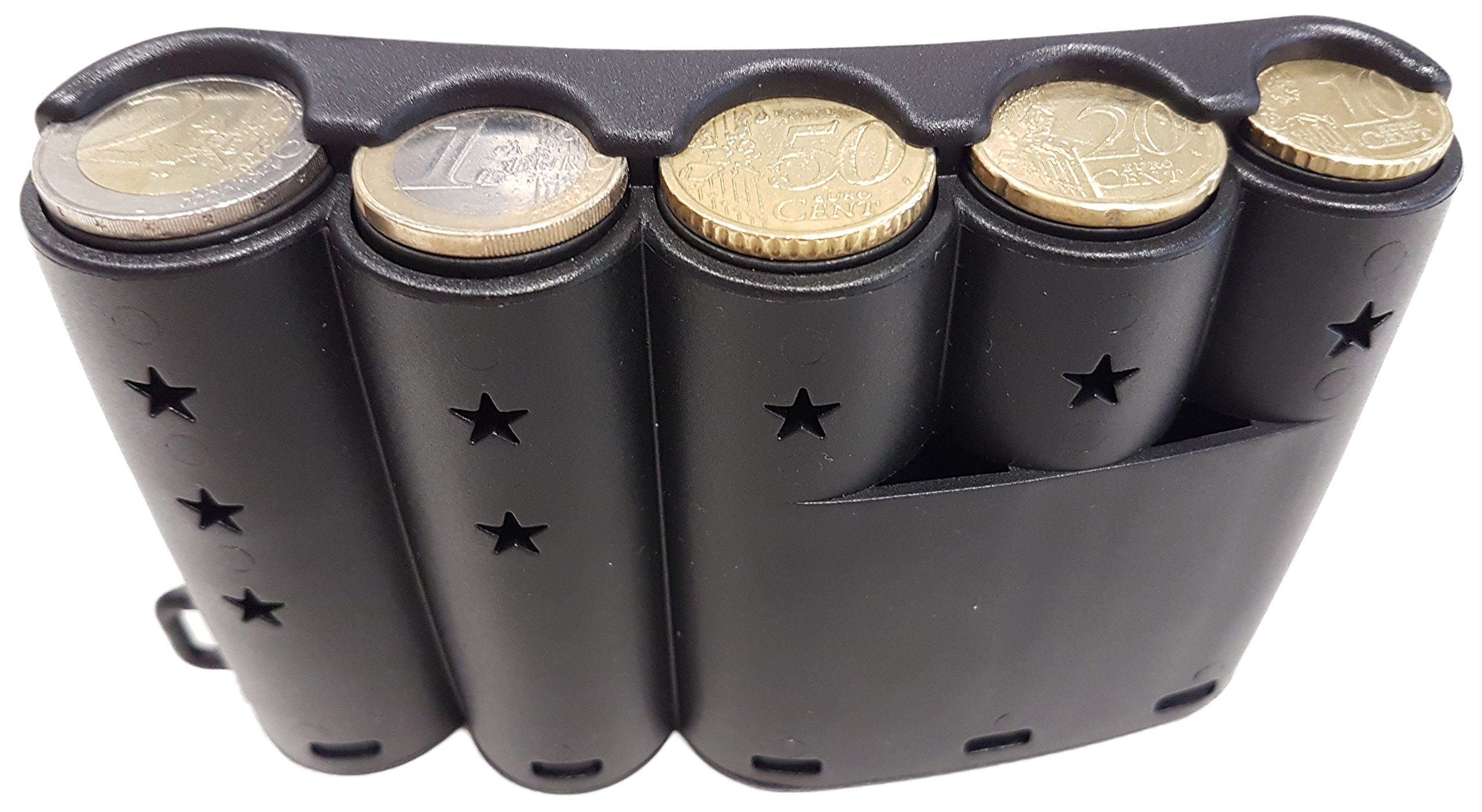 CLAIREFONCET Curved Coin Dispenser with The 5 Main Euro Coins, Rounded