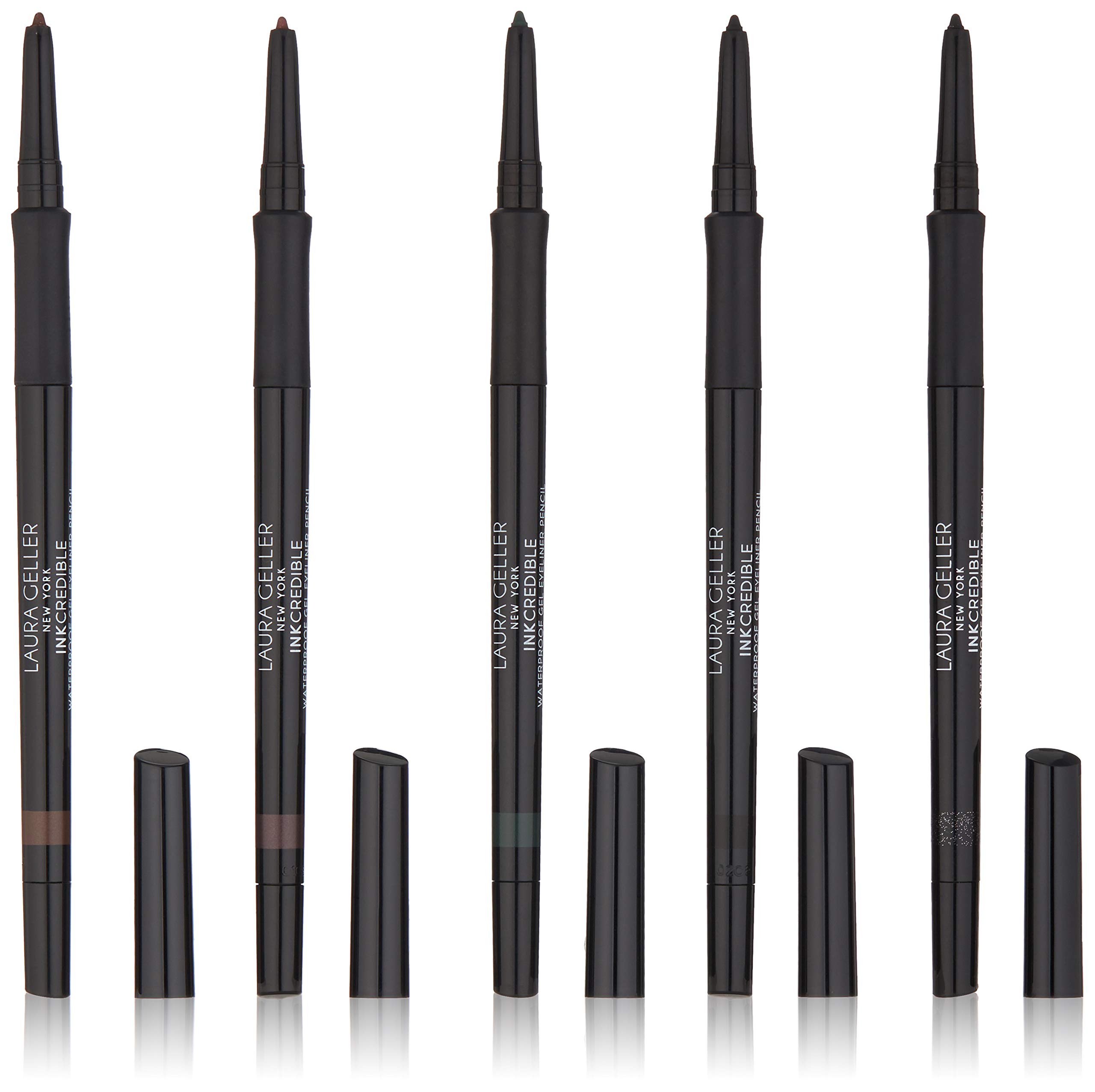 Laura Geller New York Inkcredible Waterproof Gel Eyeliner Pencils 5 Piece Full Size Collection
